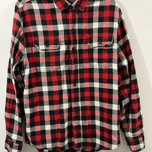 Woolrich Flannel Classic Red and Black Plaid Men's Shirt size L